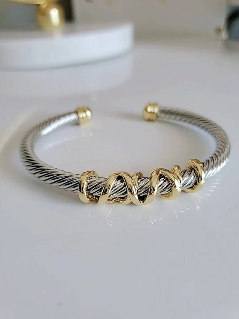 Wraparound Cable Design Bracelet: Sleek and Stylish Accessory