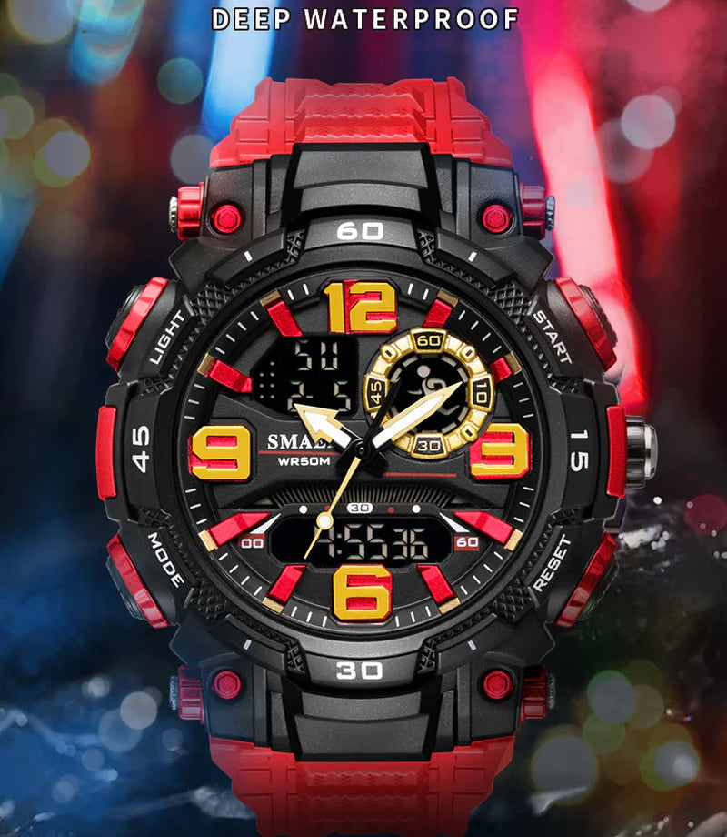 Military Men's Watch - Fashion Sport Outdoor G Wristwatch with Digital Stopwatch Functionality