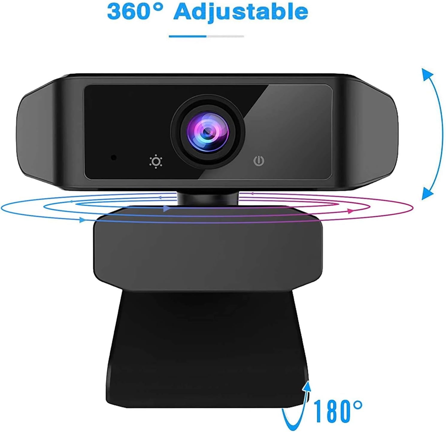 HD Webcam 1080P with Microphone, PC Laptop Desktop USB Webcams, Pro Streaming Computer Camera, 120-Degree Wide Angle Webcam