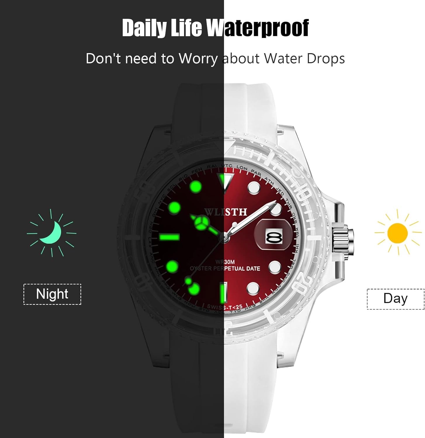 Waterproof Analog Quartz Women's Watch: Fashionable Sport Timepiece with Silicone Strap