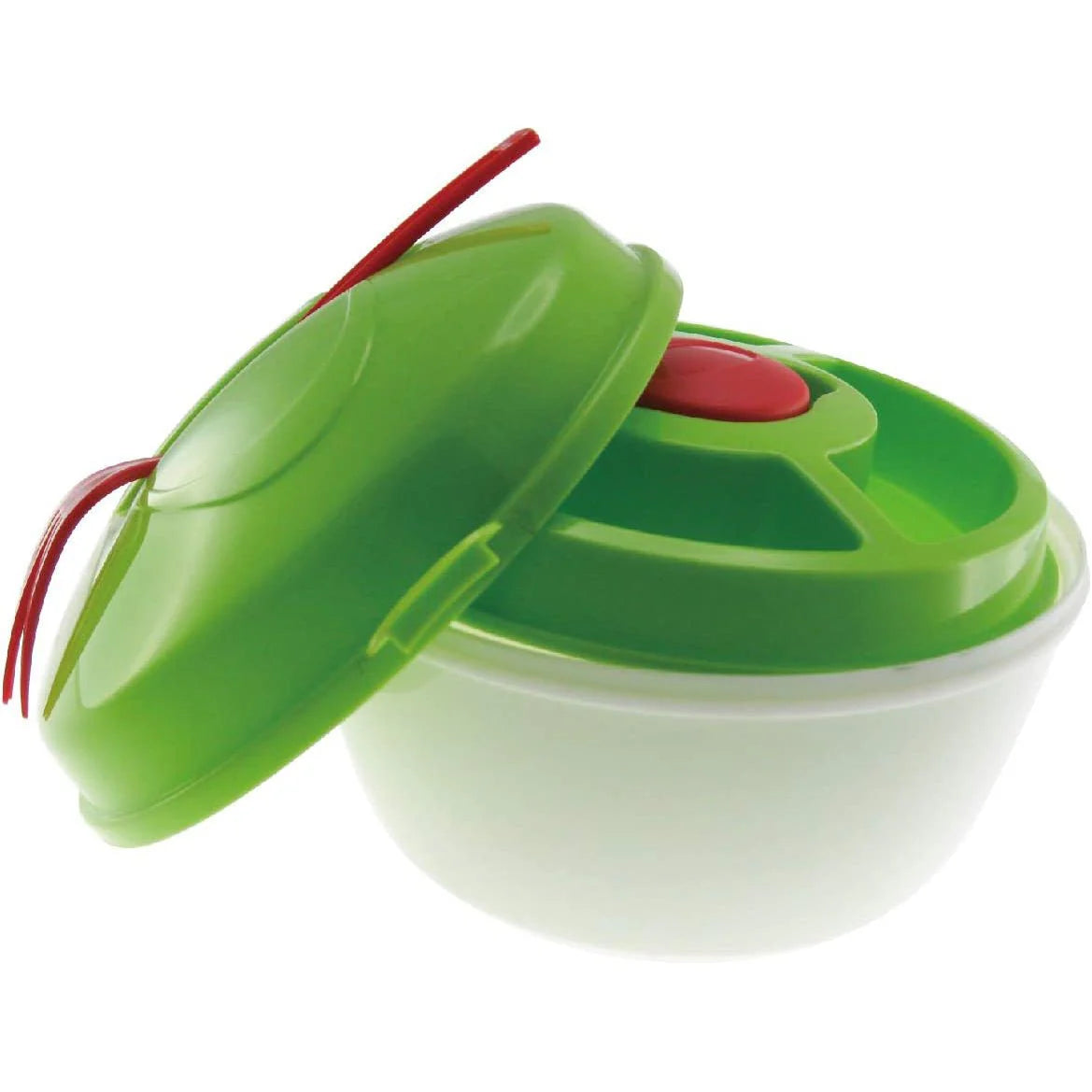 Chef'S Star Salad 2 Go Container with Attachable Fork - Locking Lid, Domed Lid, Freezer Safe