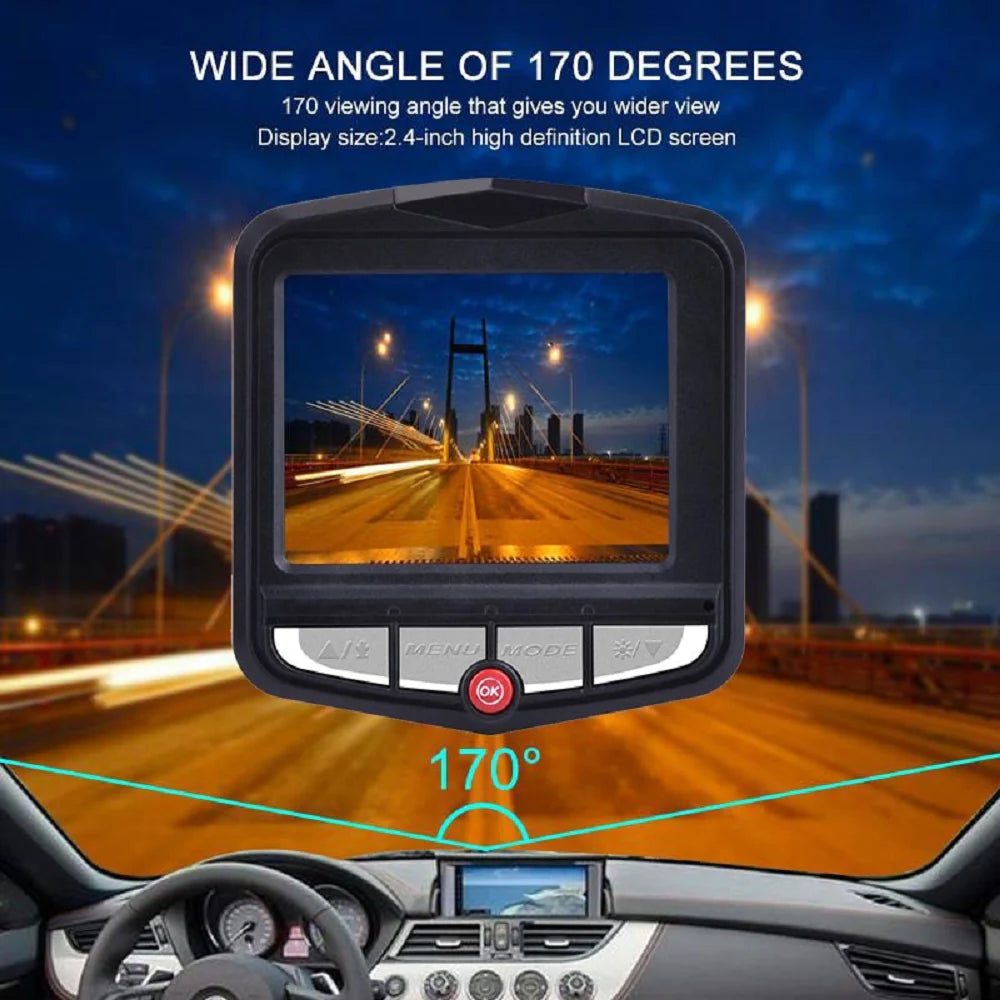 2.4'' Full HD 1080P Dash Cam Car DVR Front or Rear Camera Night Vision G-Sensor