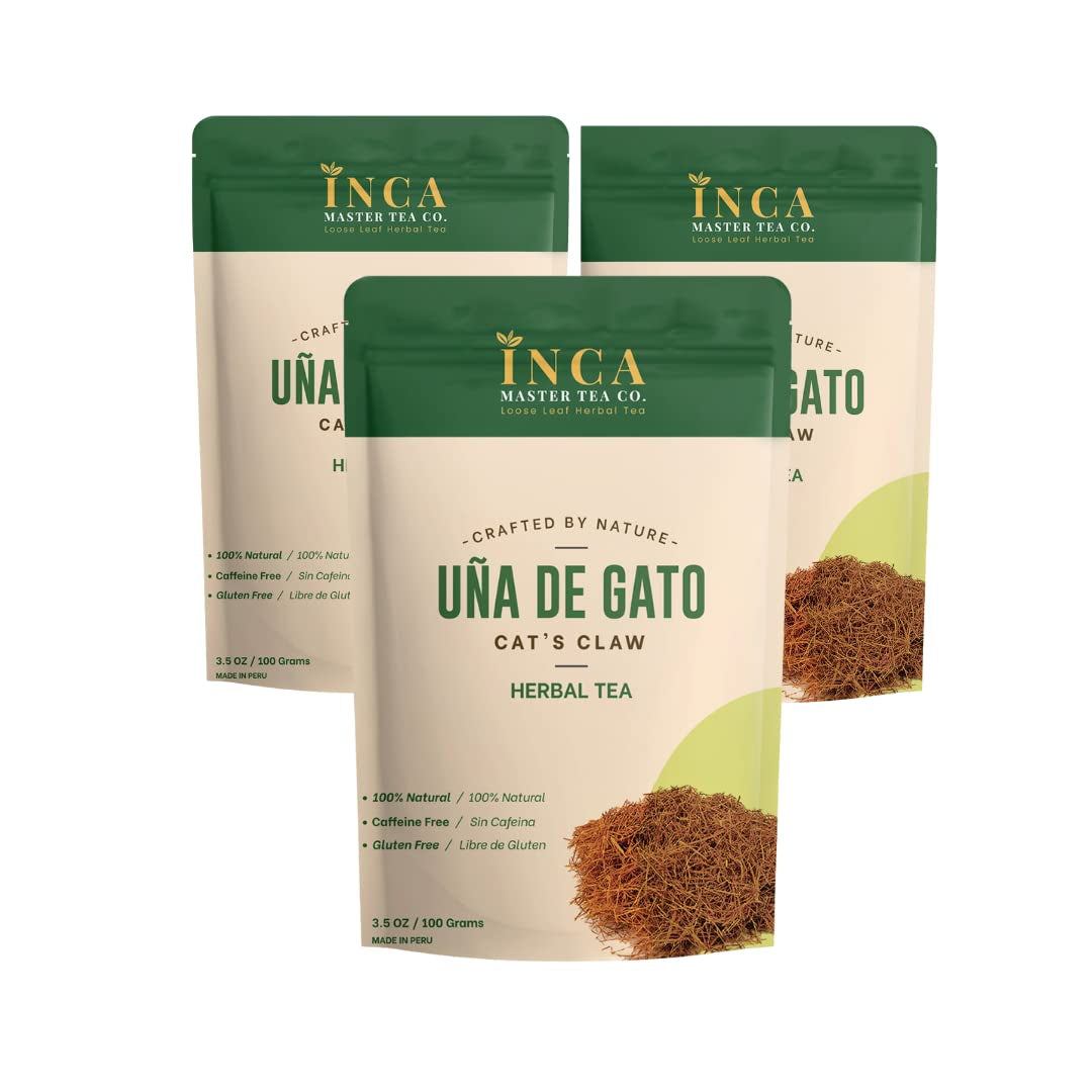 Una de Gato (Cat's Claw) Loose Herbal Bark Tea, Natural Catclaw from Peru, 100g (3.5 oz)