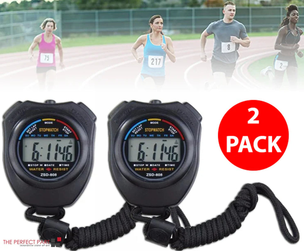 Digital Sports Stopwatch Set with Timer and Odometer