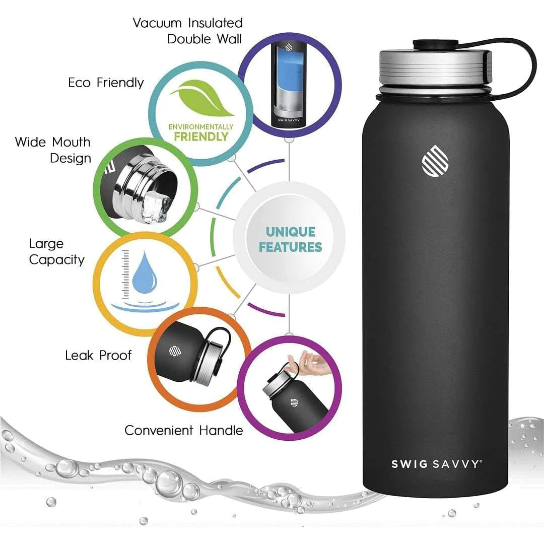 32oz Premium Stainless Steel Sports Water Bottle with Insulation