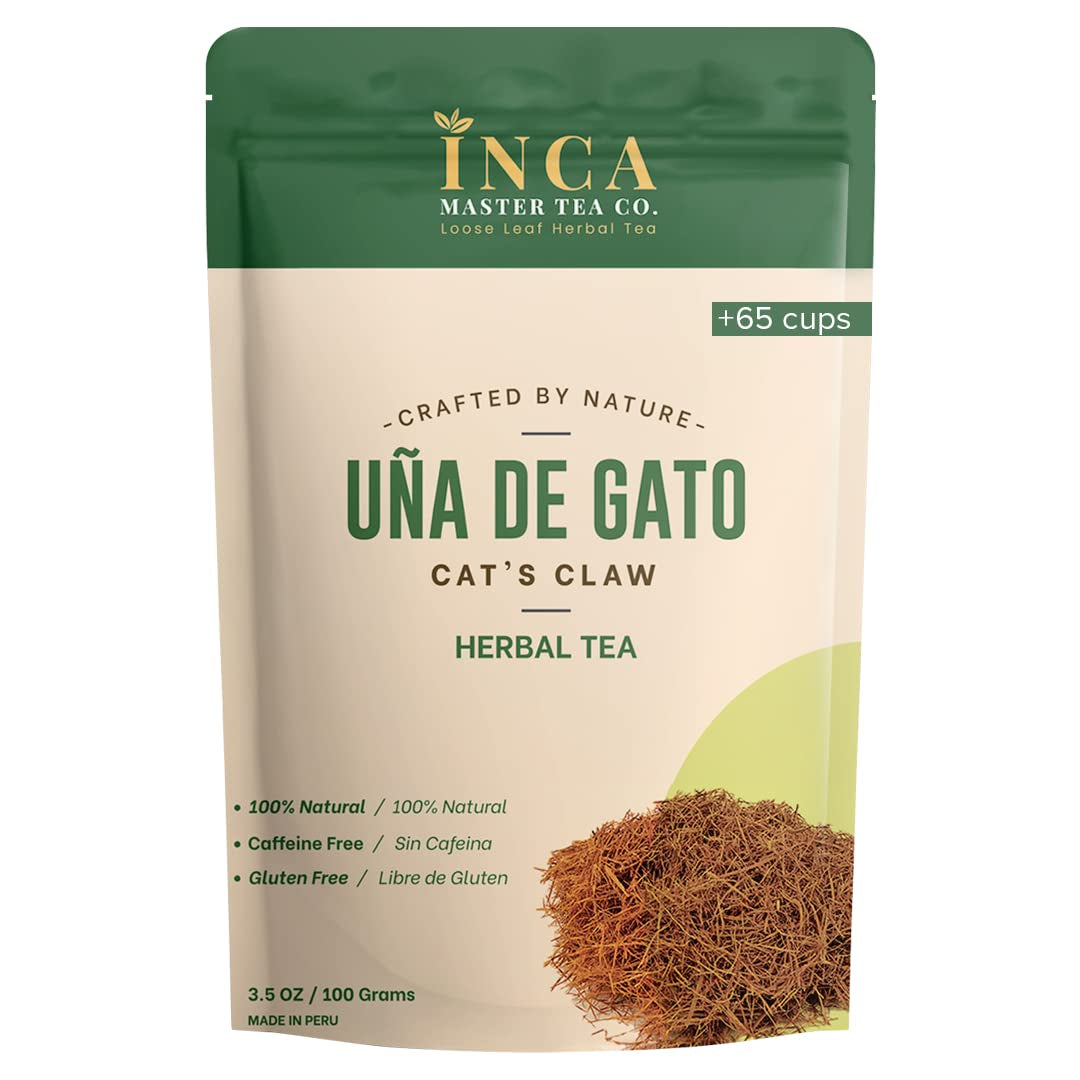 Una de Gato (Cat's Claw) Loose Herbal Bark Tea, Natural Catclaw from Peru, 100g (3.5 oz)