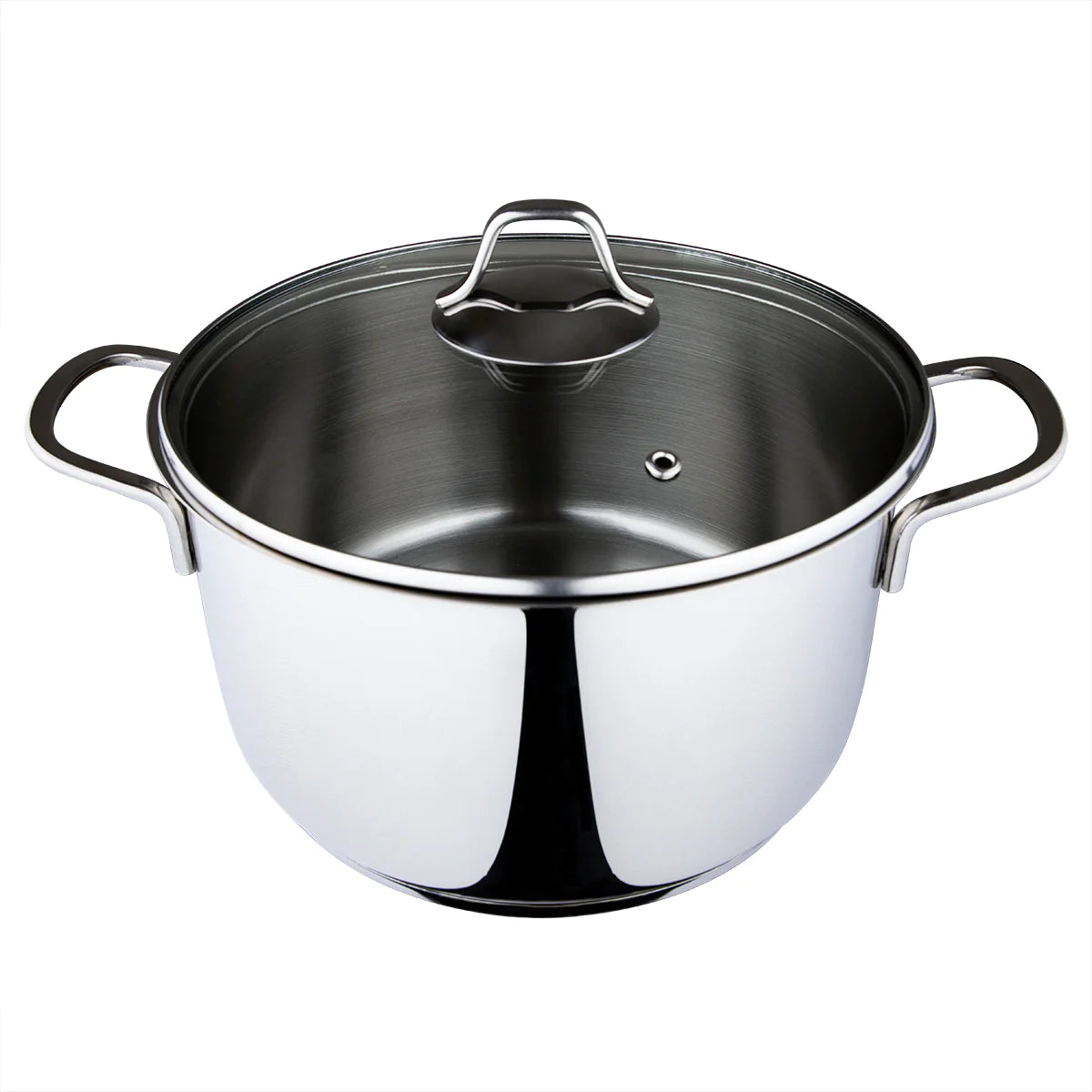 Serenk Stainless Steel Stock Pot: Modernist Elegance in 9.45 Inches