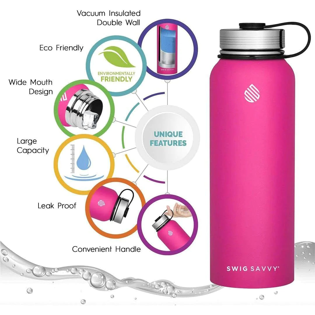 32oz Premium Stainless Steel Sports Water Bottle with Insulation