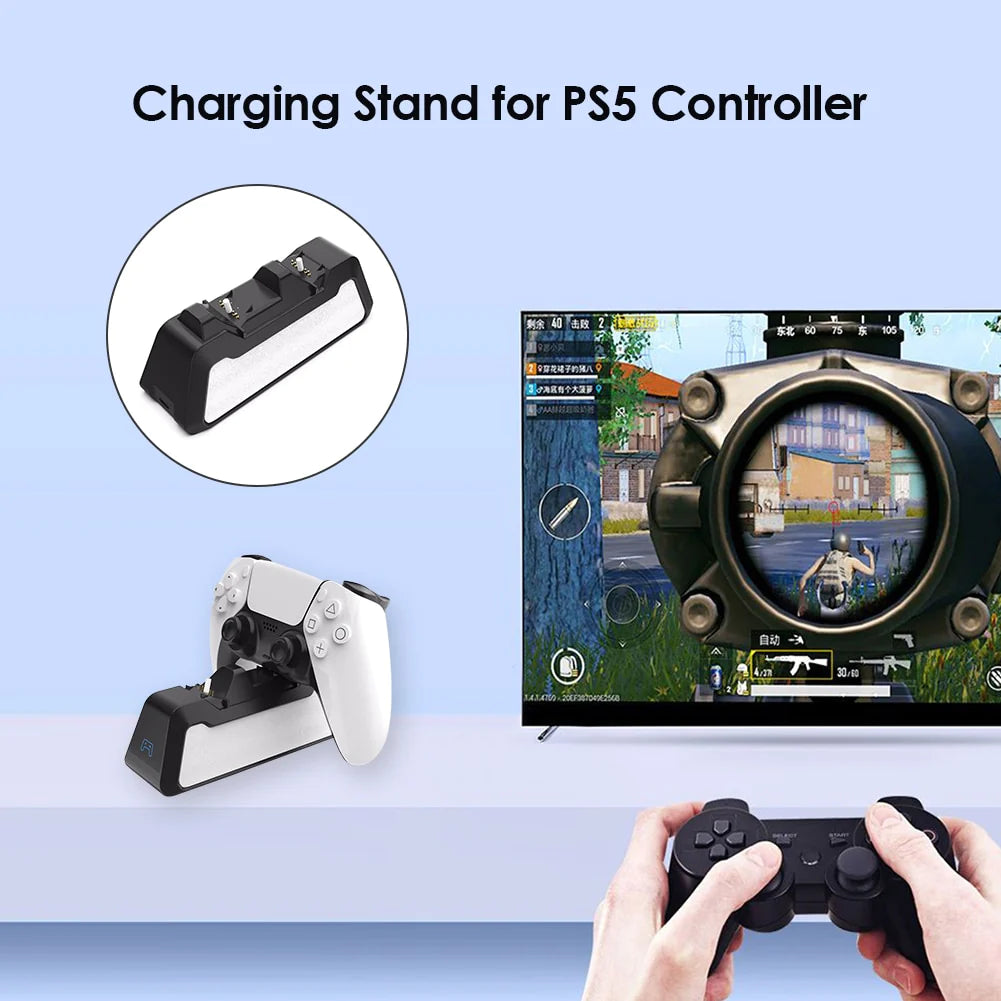 Dual Fast Charger for Sony PS5 Wireless Controller - USB 3.1 Dock Station