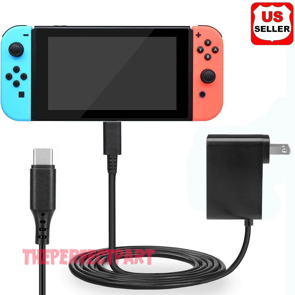 AC Power Supply Adapter for Nintendo Switch - Home Wall Travel Charger Cable, 2.4A