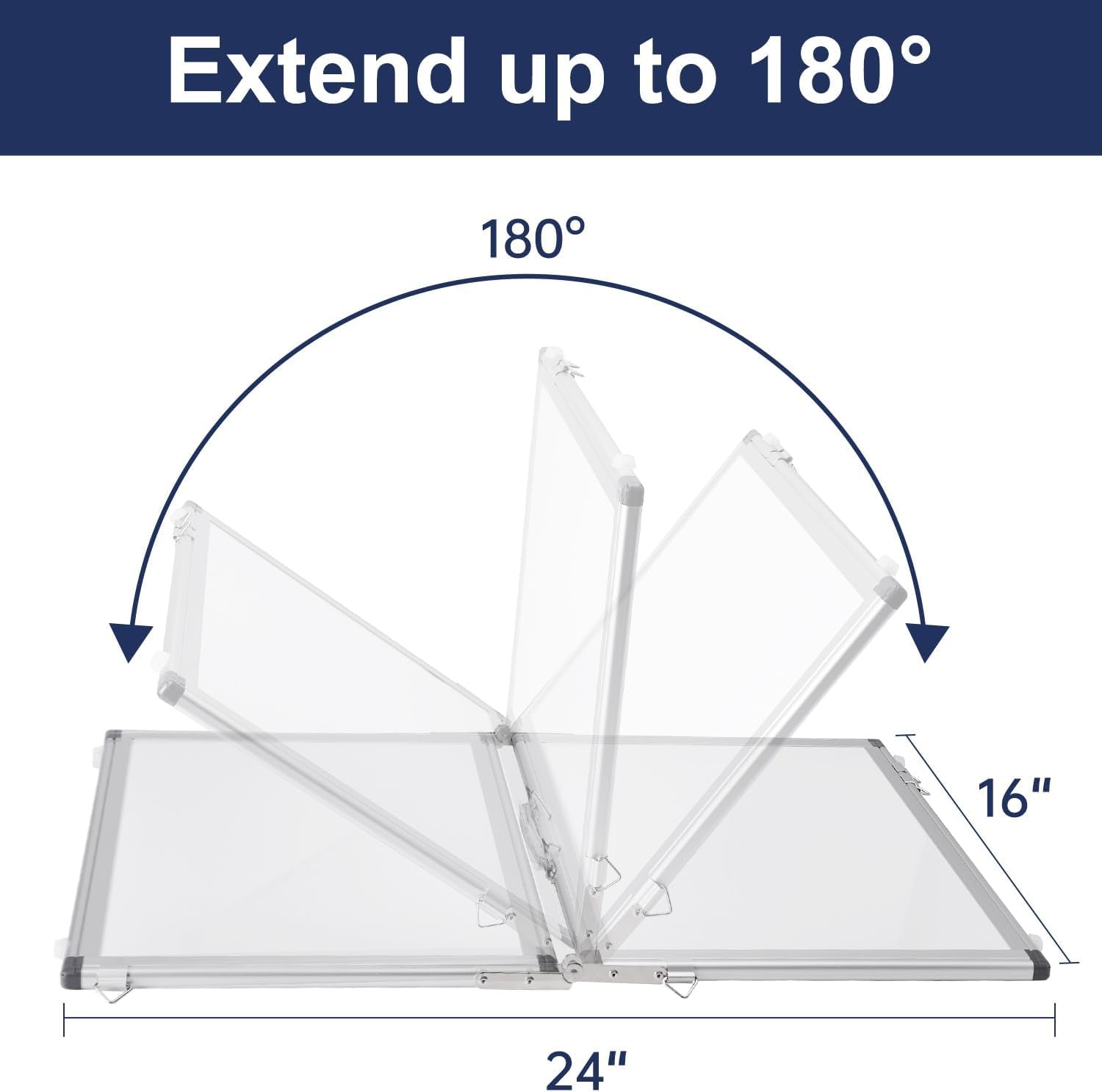 Portable Magnetic Small Whiteboard - 12 x 16 Inches, Foldable Desktop Easel with 4 Sides, Ideal for Students, Office, School, and Home Use