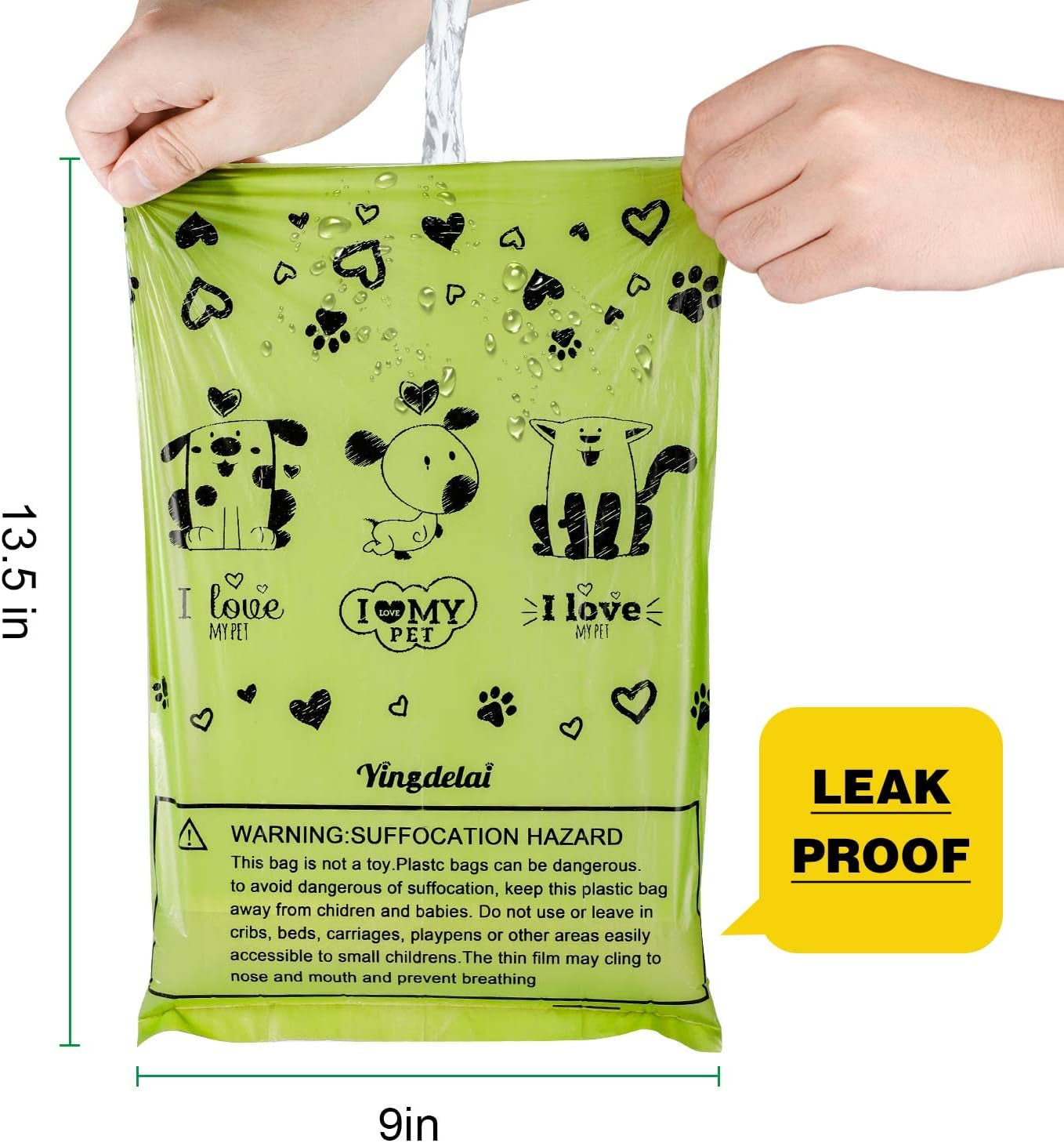 Biodegradable Dog Poop Bags: 720 Extra Thick, Leak-Proof Waste Bags with Dispenser - Scented (4 Mixed Colors Green Blue Yellow Pink)