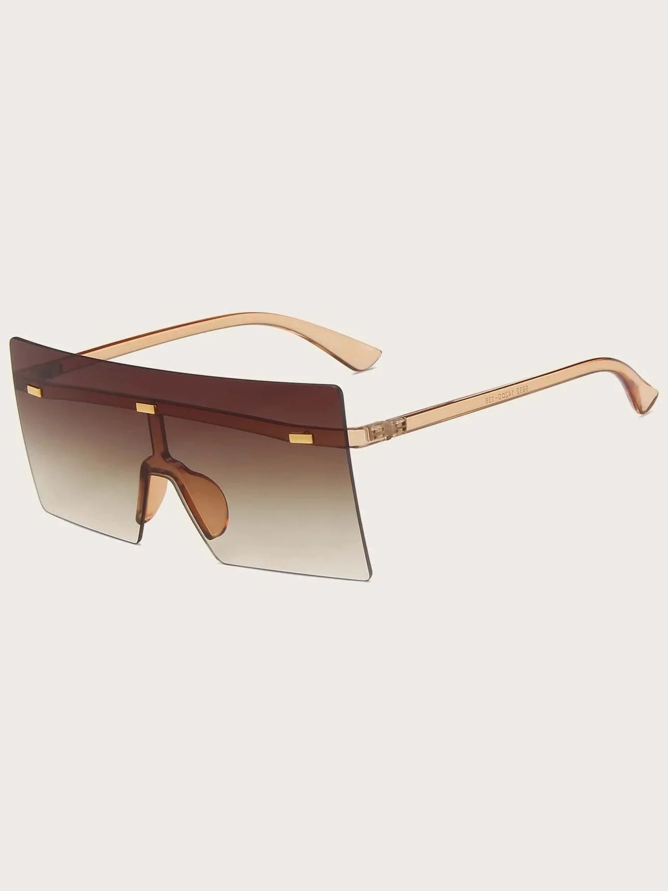 Lux Ombre Lens Flat Top Shield Sunglasses: Statement Eyewear for Ultimate Style