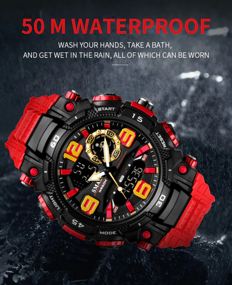 Military Men's Watch - Fashion Sport Outdoor G Wristwatch with Digital Stopwatch Functionality