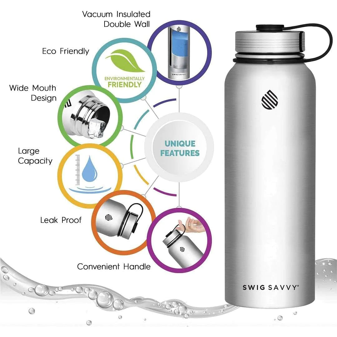 32oz Premium Stainless Steel Sports Water Bottle with Insulation