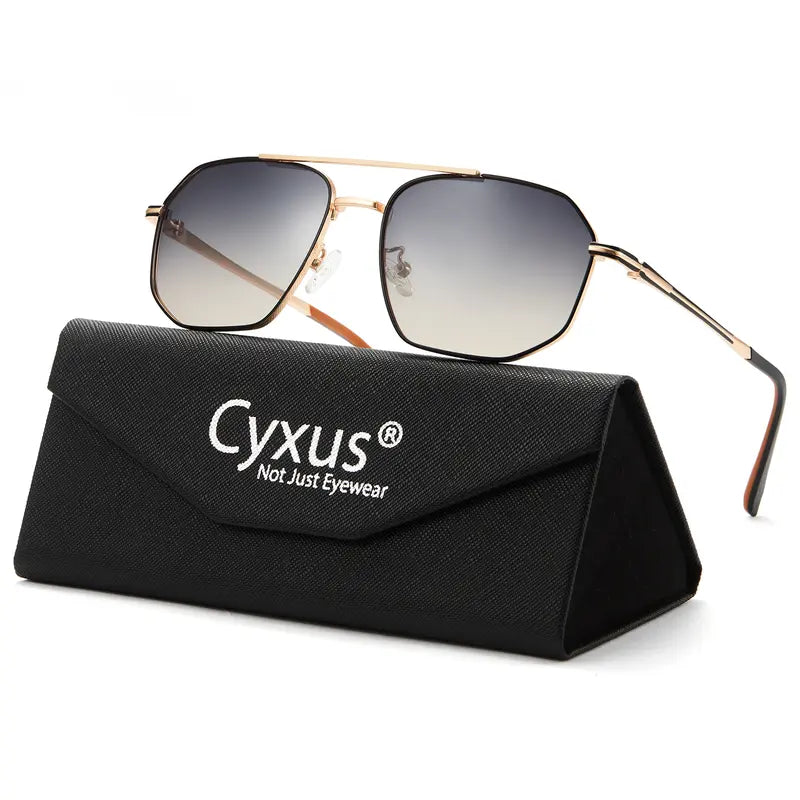 Men's Polarized Aviator Sunglasses with UV Protection for Driving and Golf by Cyxus