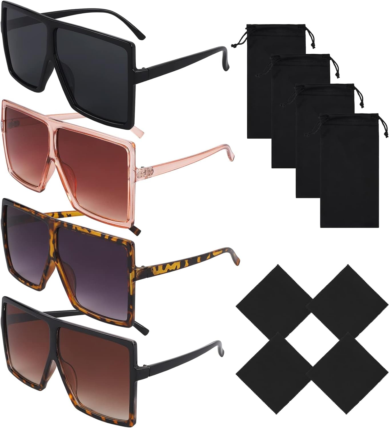 Retro Oversized Square Sunglasses: Fashionable Statement Shades for Women