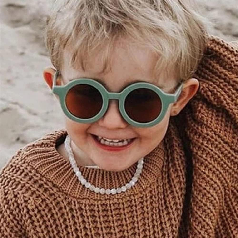 Kids round Sunglasses Trendy Retro Cute Toddler Sunglasses UV400 Protection Sun Glasses Girls Boys Age 3-10