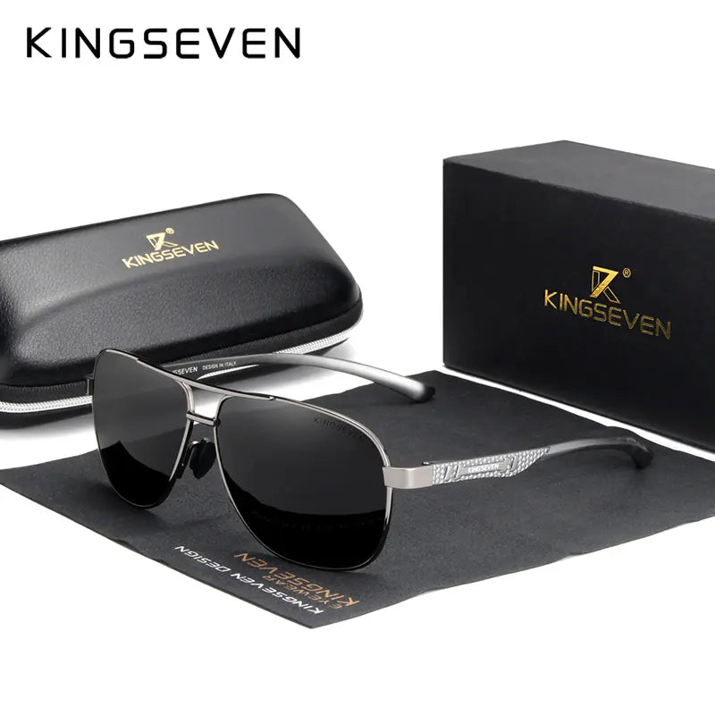 Men's KINGSEVEN Polarized Aluminum Sunglasses with UV400 Mirror Coating