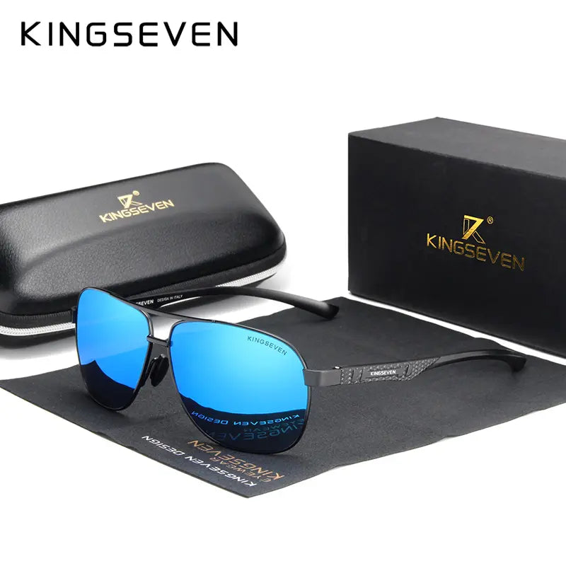 Men's KINGSEVEN Polarized Aluminum Sunglasses with UV400 Mirror Coating