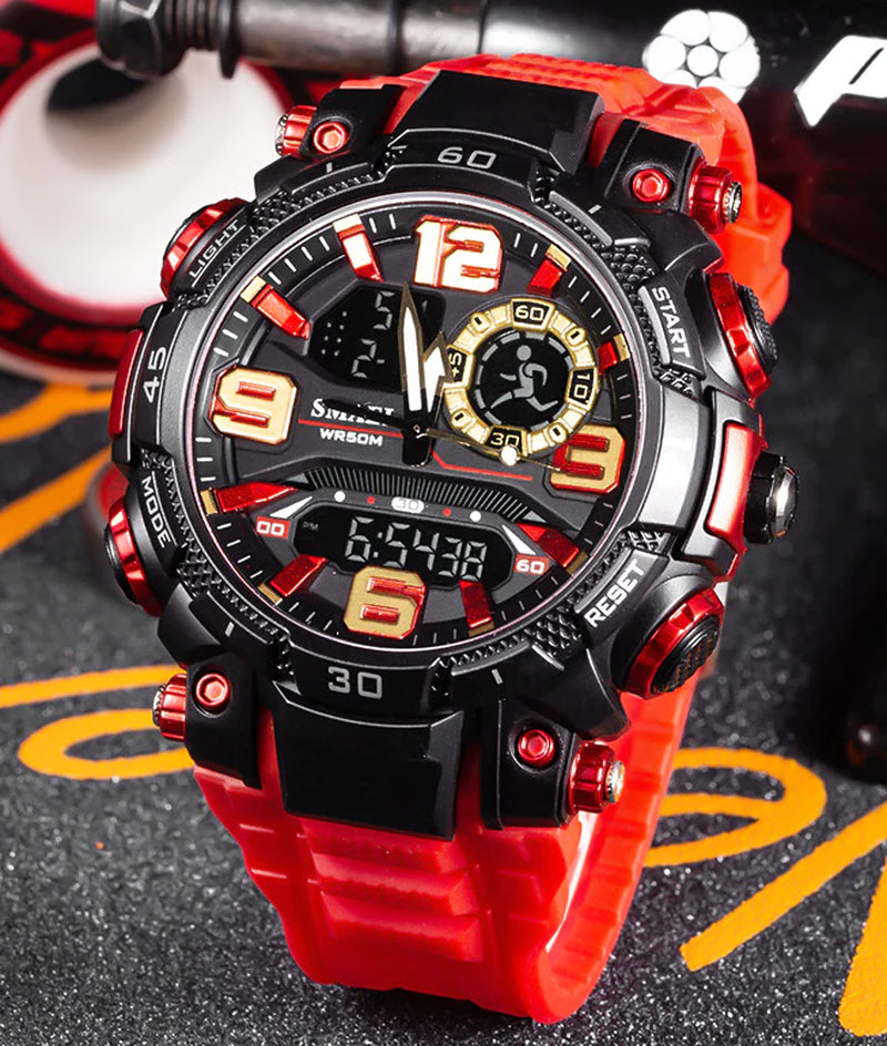 Military Men's Watch - Fashion Sport Outdoor G Wristwatch with Digital Stopwatch Functionality